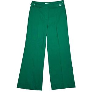 Zac & Rachel Short Wide Leg Pants Women Green Belted High Rise Size 8
